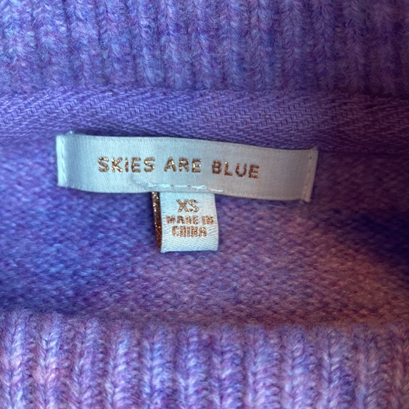 Skies Are Blue New! mock neck sweater in “heathered”Lavender 🧵🪡 - Picture 8 of 11